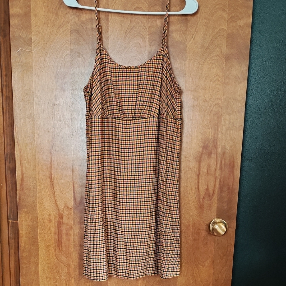 Wild Fable Checkered Mini Dress with Spaghetti Straps